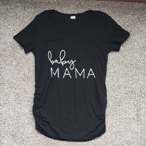 Black Maternity 'Baby Mama' T-Shirt